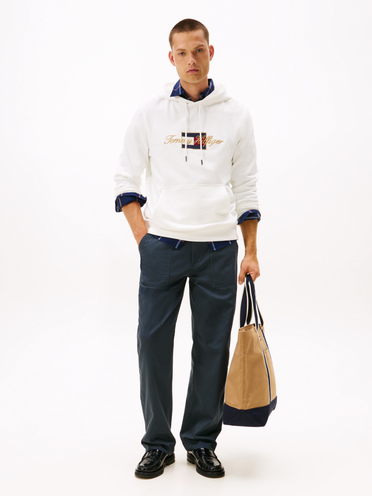 Μπεζ Hoodie Με Icon Gold Λογότυπο  Άνδρες