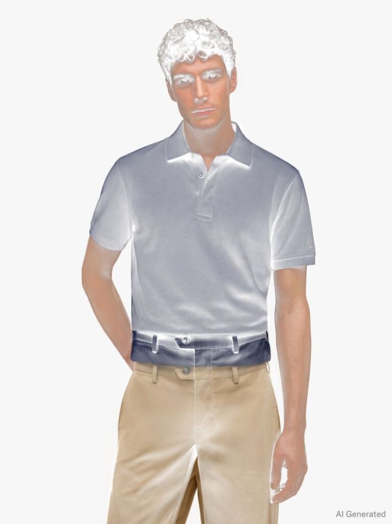 Blue Regular Fit Concealed Placket Polo Shirt  Men
