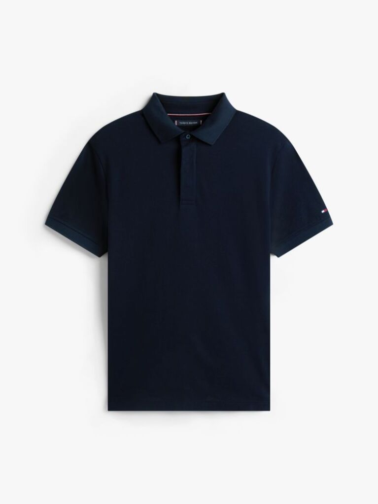 Blue Regular Fit Concealed Placket Polo Shirt  Men