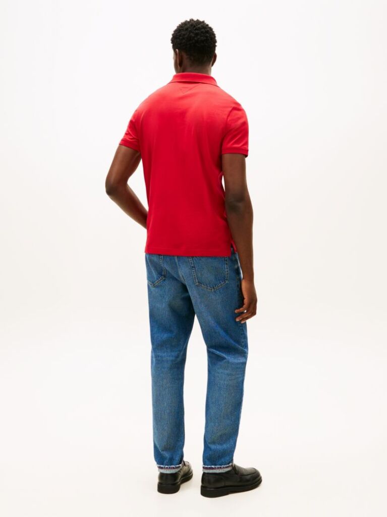 Red Regular Fit Concealed Plaquet Polo Shirt  Men