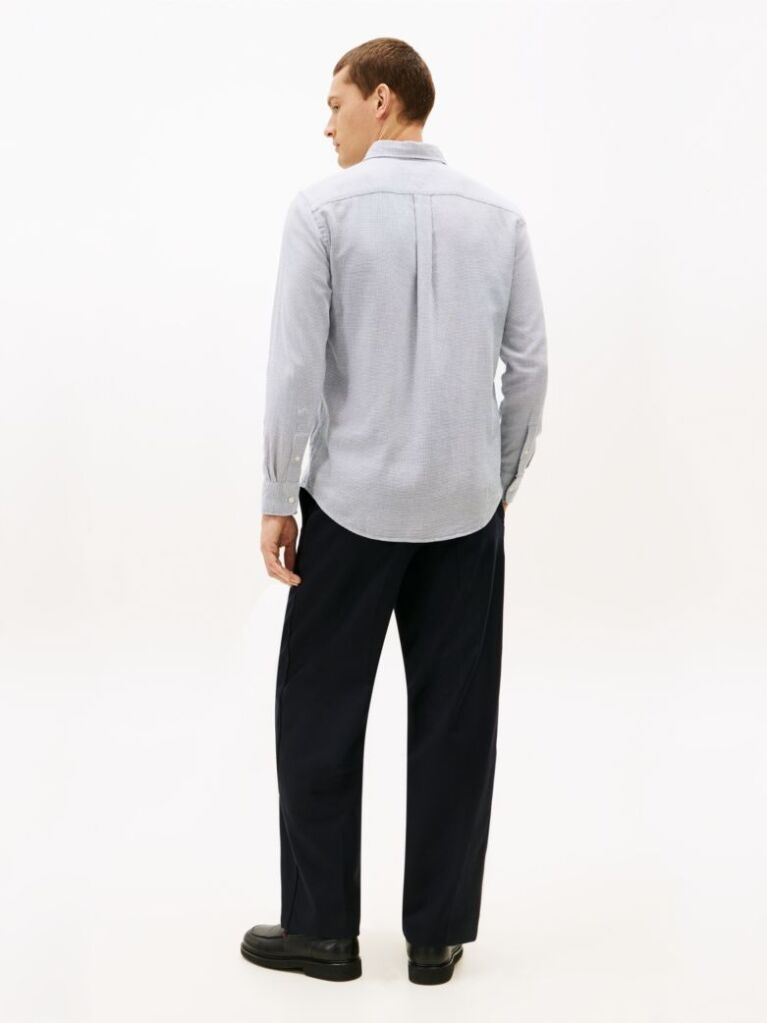 Blue Regular Fit Dobby Shirt  Men