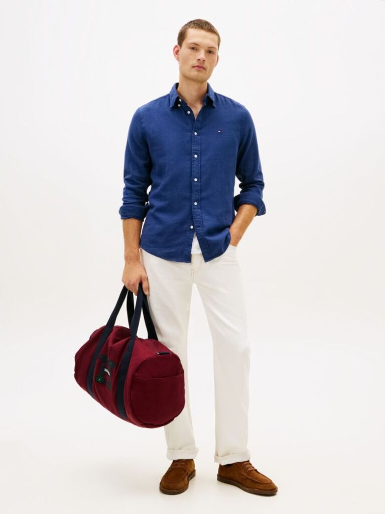 Blue Regular Fit Dobby Shirt  Men