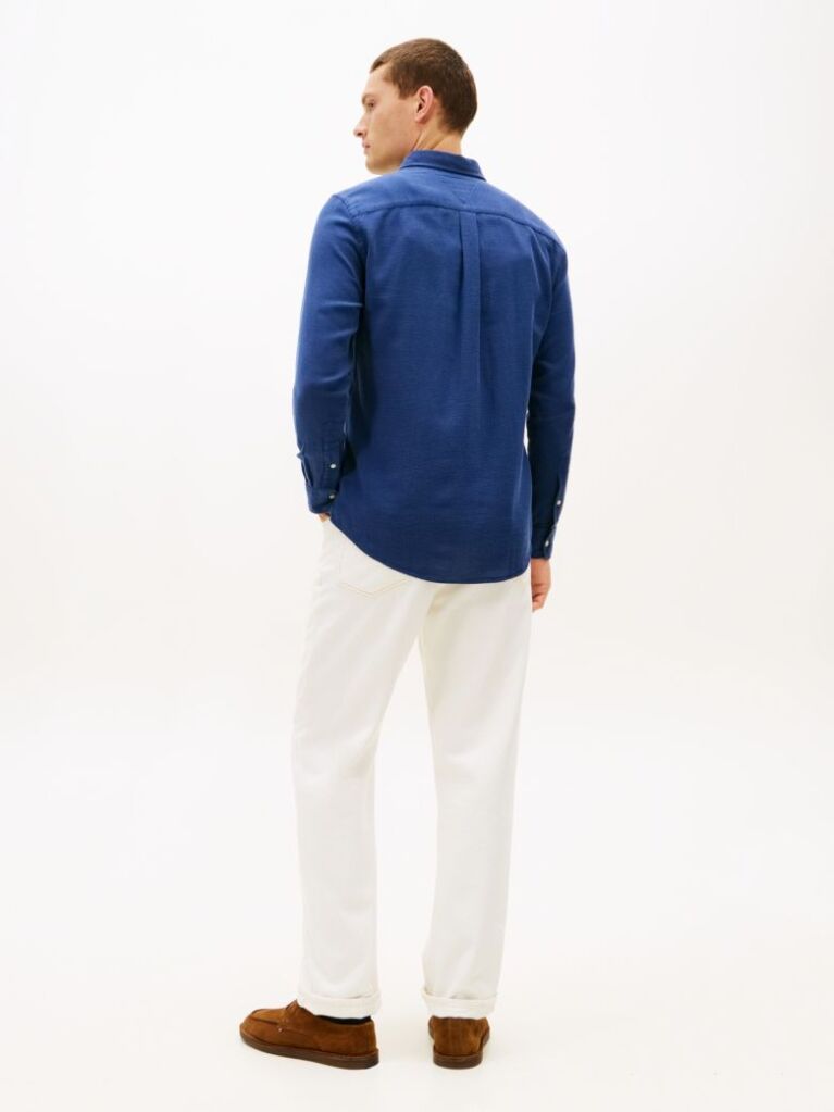 Blue Regular Fit Dobby Shirt  Men