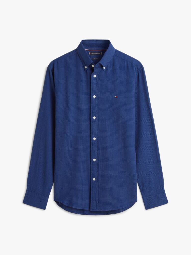 Blue Regular Fit Dobby Shirt  Men