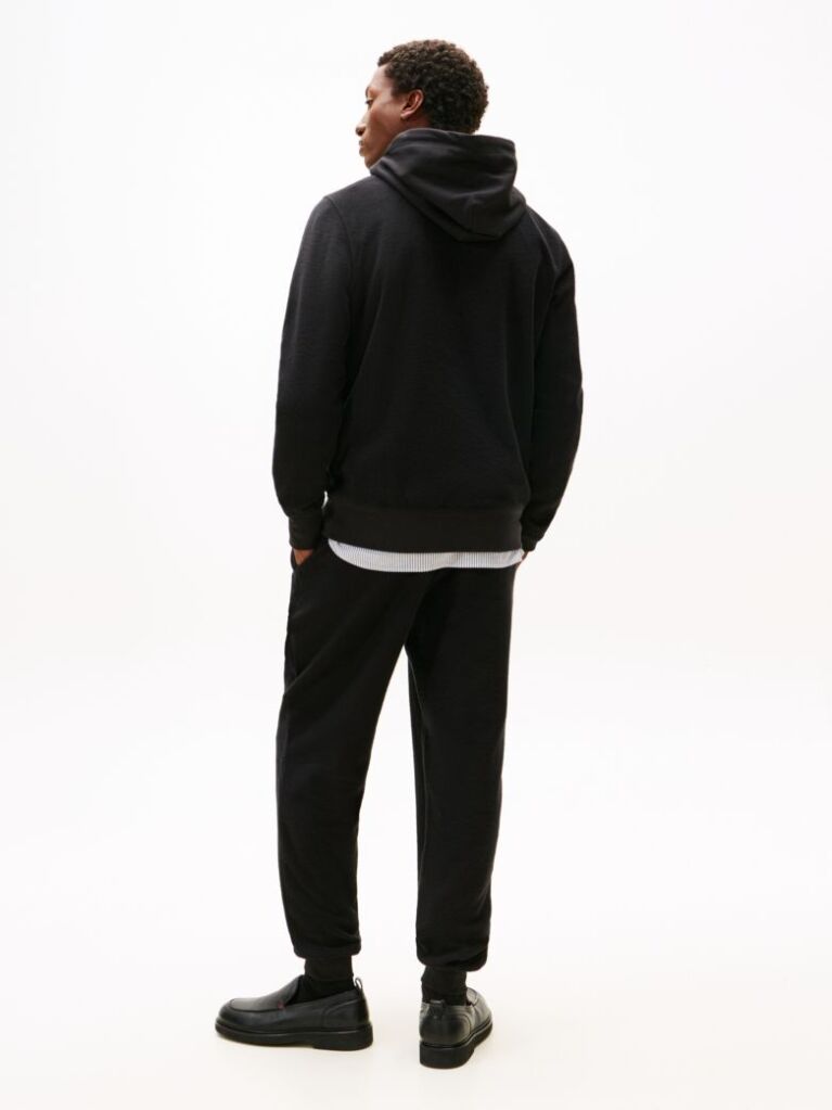 Μαύρο Βαμβακερό Hoody  Άνδρες