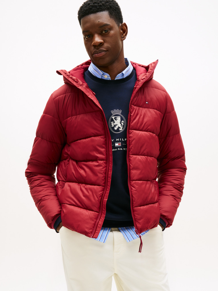 Red Water Repellent Thermal Ripstop Padded Jacket  Men