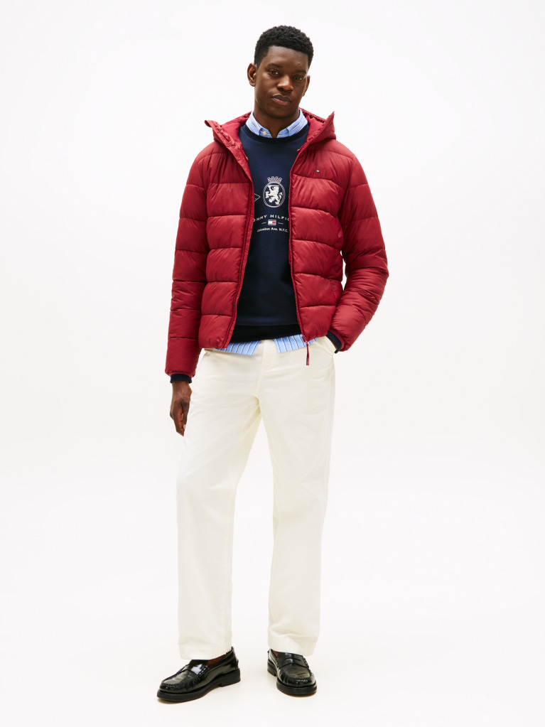 Red Water Repellent Thermal Ripstop Padded Jacket  Men