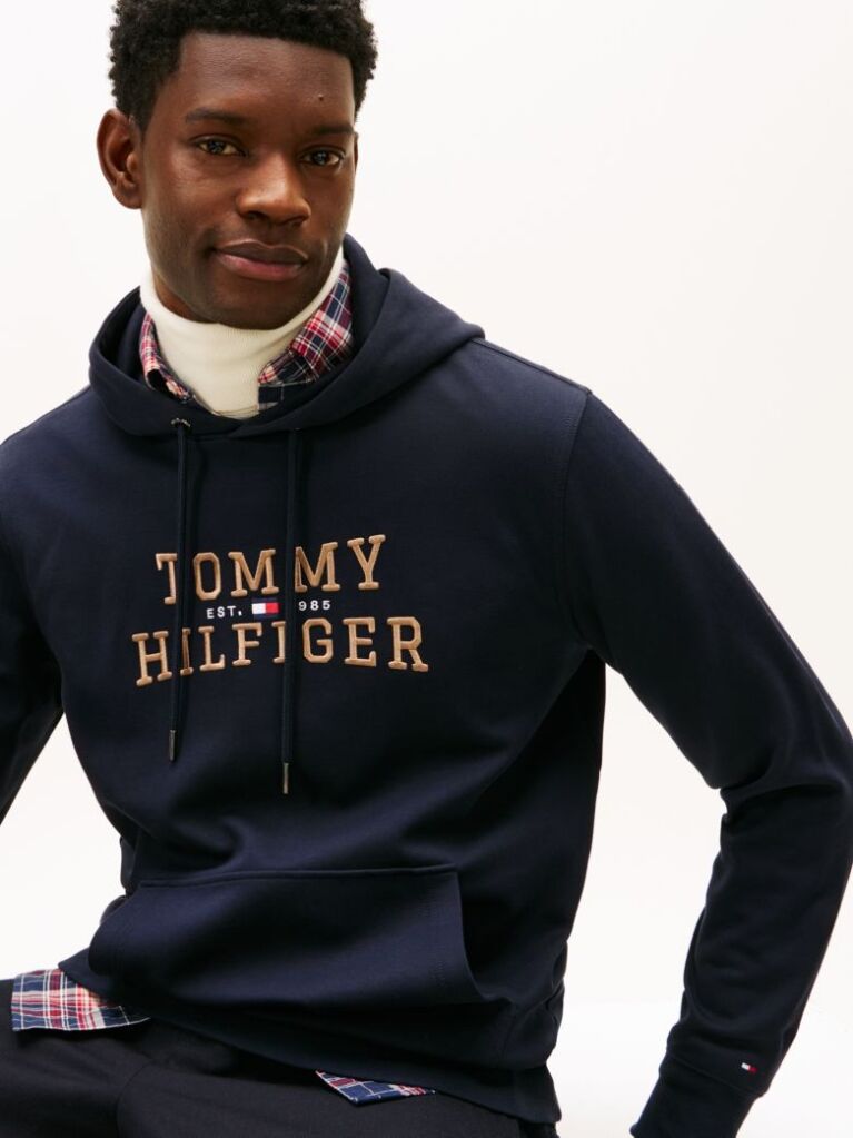 Blue Logo Graphic Hoody  Men