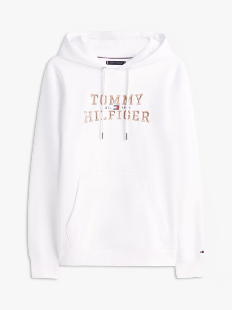 White Logo Graphic Hoody  Men