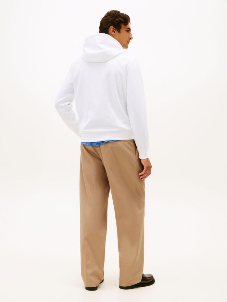 White Logo Graphic Hoody  Men