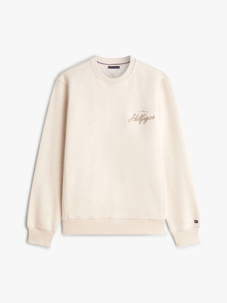 Beige Logo Crew Neck Sweatshirt  Men