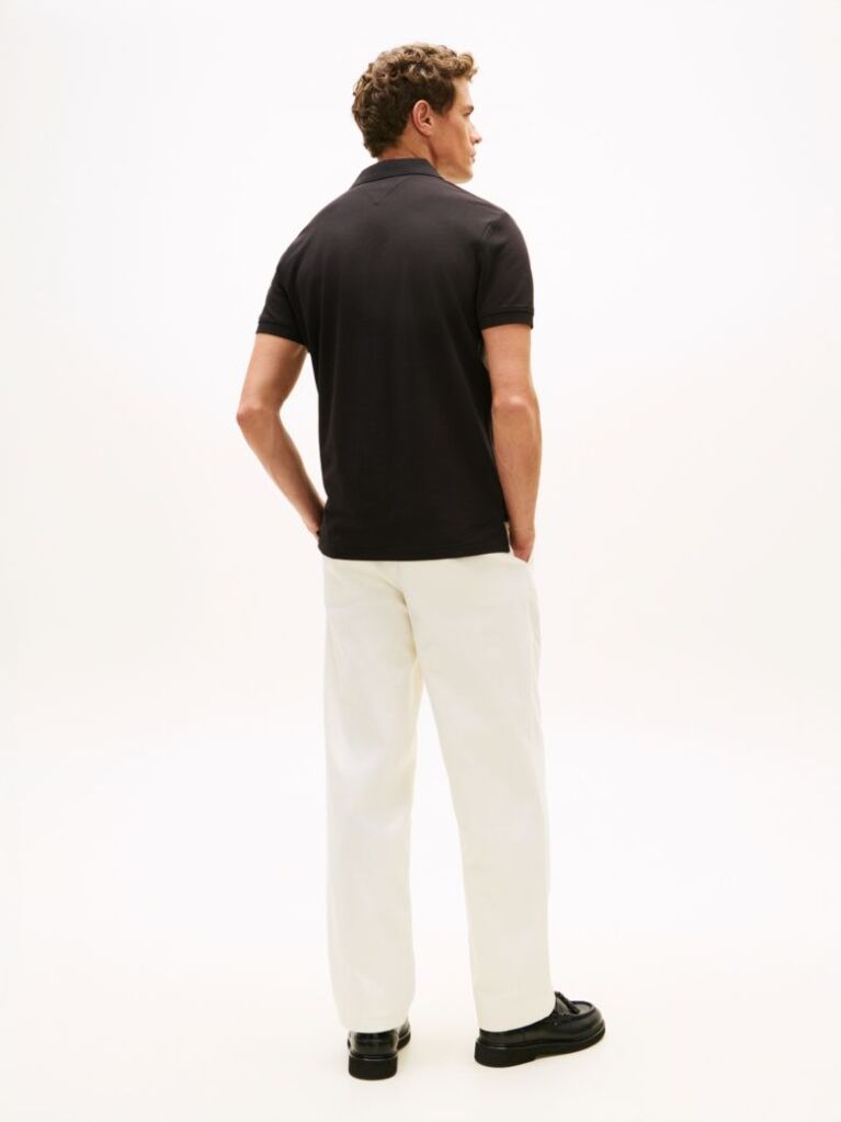 Black Regular Fit Heritage Logo Polo Shirt  Men