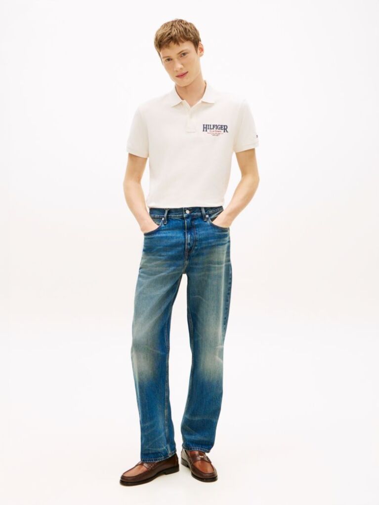Beige Regular Fit Heritage Logo Polo Shirt  Men