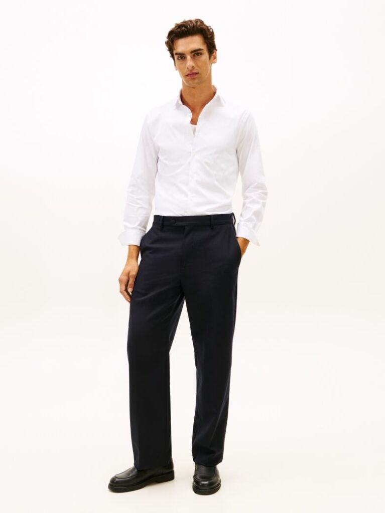 White TH Flex Regular Fit Flannel Shirt  Men
