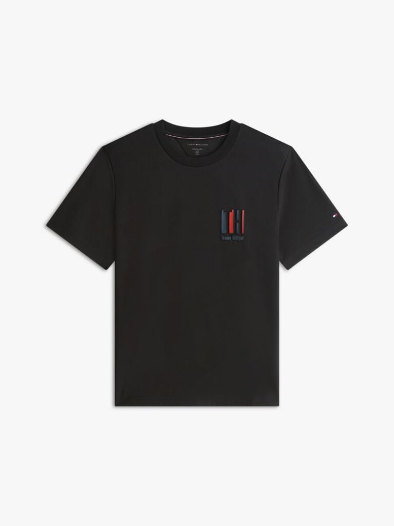 Μαύρο Performance T-Shirt Με Κεντητό Λογότυπο  Άνδρες