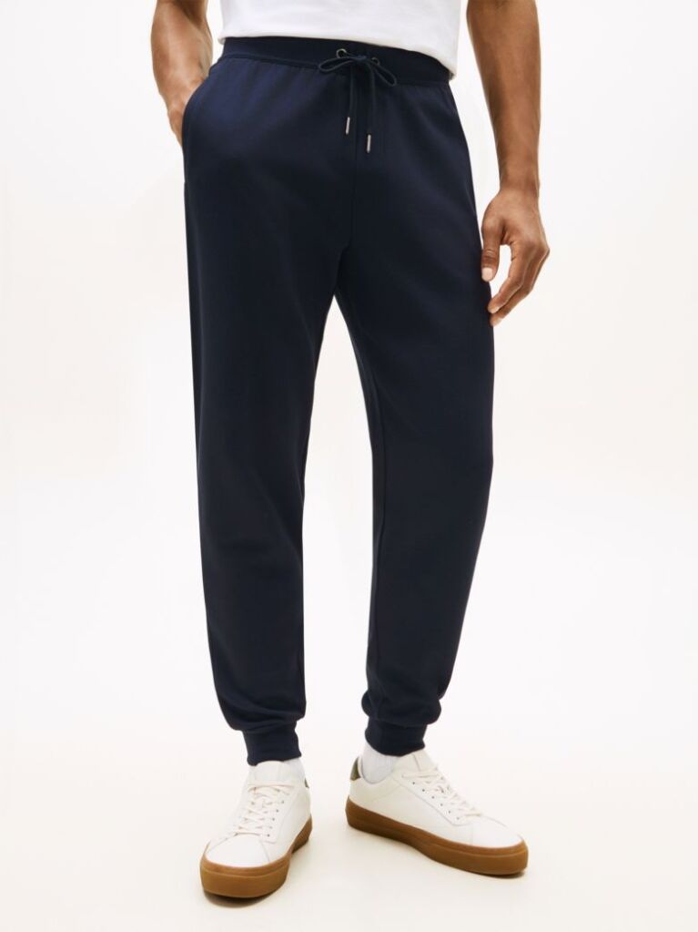 Blue TH Crest Embroidery Cuffed Leg Joggers  Men