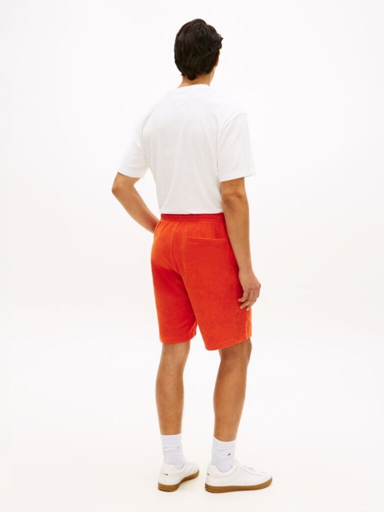 Orange Flag Embroidery Towelling Sweat Shorts  Men