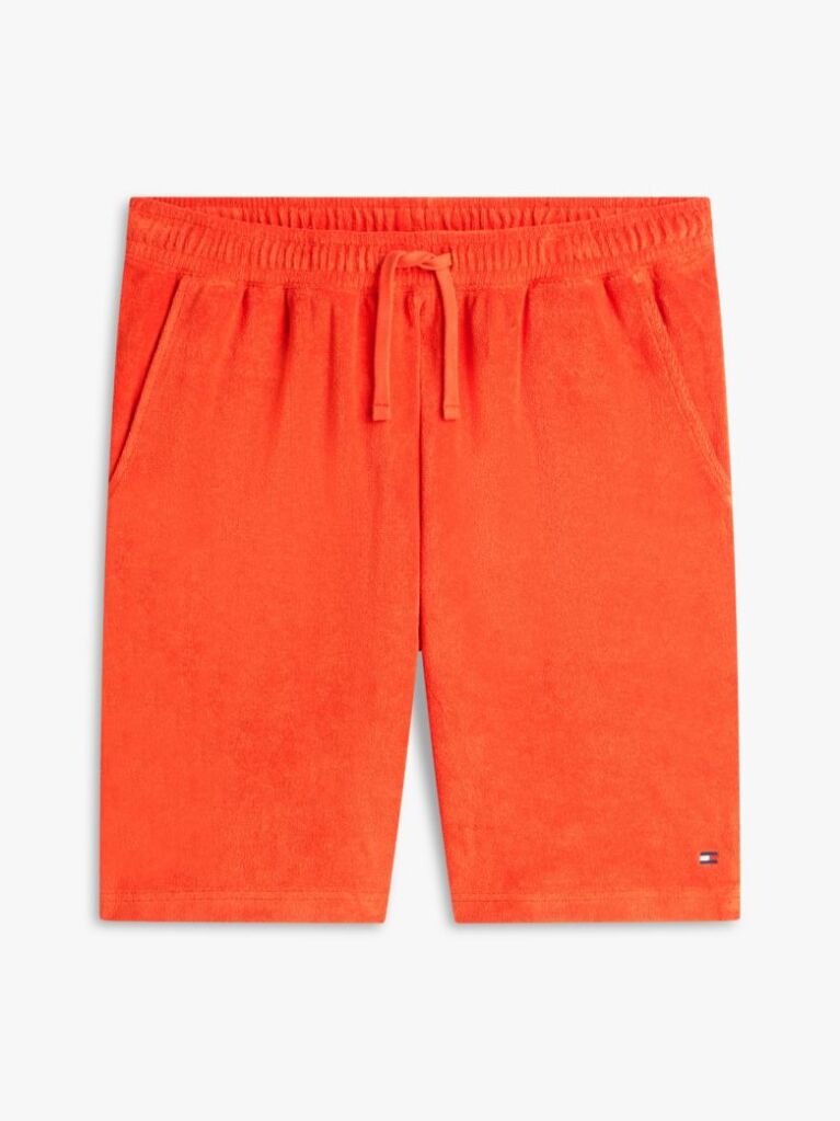 Orange Flag Embroidery Towelling Sweat Shorts  Men