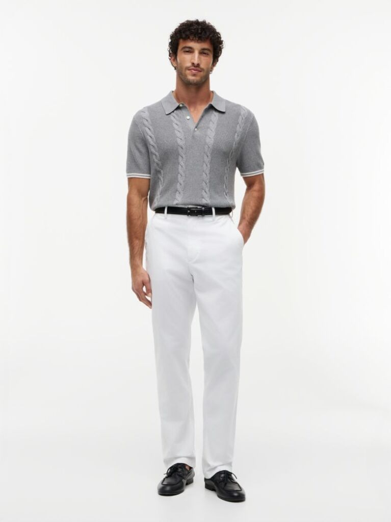 White Dover Signature Tape Relaxed Twill Chinos  Men