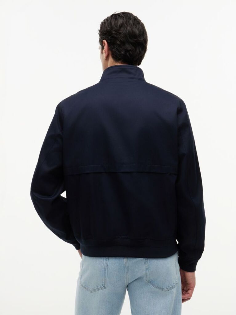 Blue Twill Harrington Jacket  Men