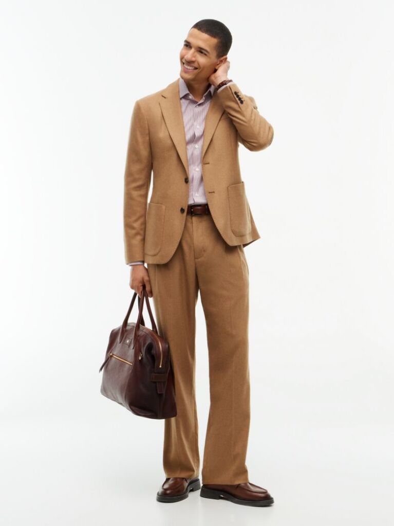 Red Slim Fit Stripe Shirt  Men