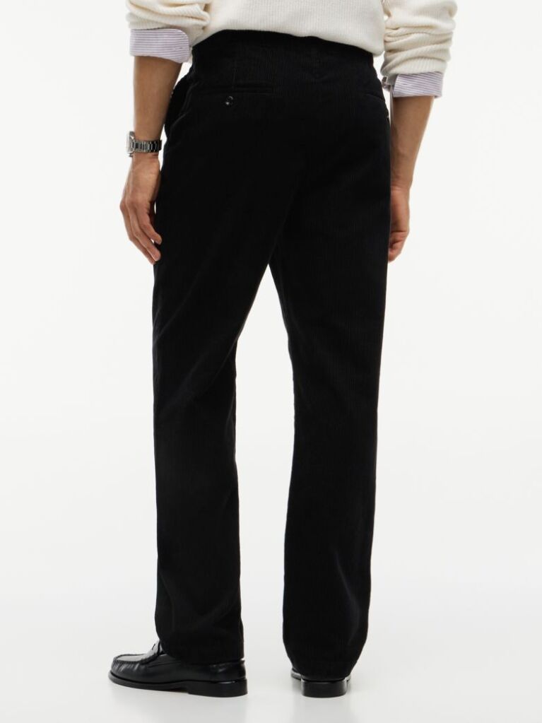 Black Dover Regular Straight Elasticated Corduroy Chinos  Men