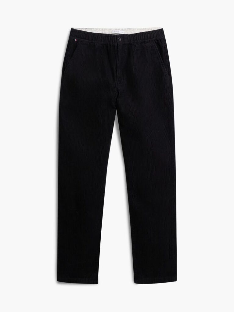 Black Dover Regular Straight Elasticated Corduroy Chinos  Men