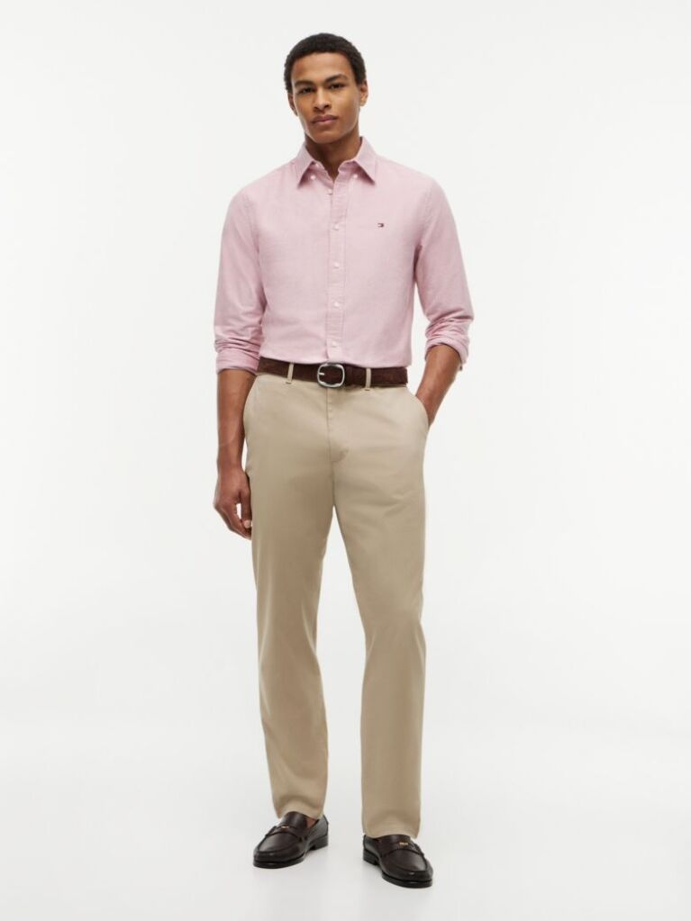 Beige 1985 Dover Regular Straight Twill Chinos  Men