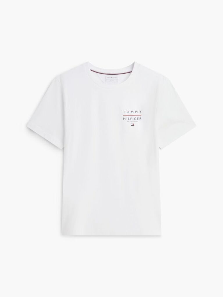Μπεζ Βαμβακερό T-Shirt Με Λογότυπο Και Κλασική Λαιμόκοψη  Άνδρες