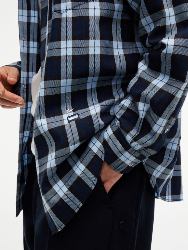 Blue Regular Fit Check Shirt  Men