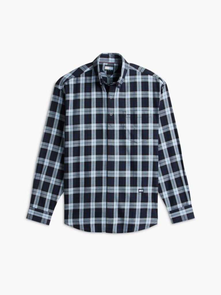 Blue Regular Fit Check Shirt  Men