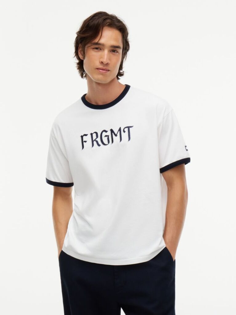 Μπεζ Άνετο Βαμβακερό T-Shirt  Άνδρες