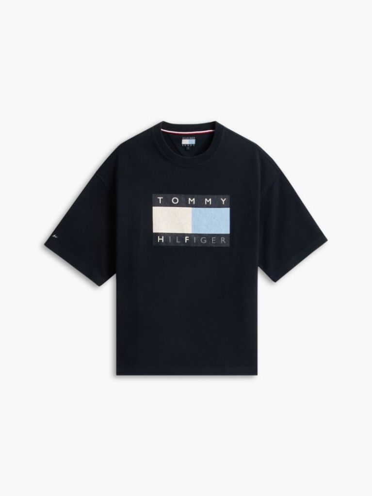 Μπλε Άνετο Ξεθωριασμένο T-Shirt  Άνδρες