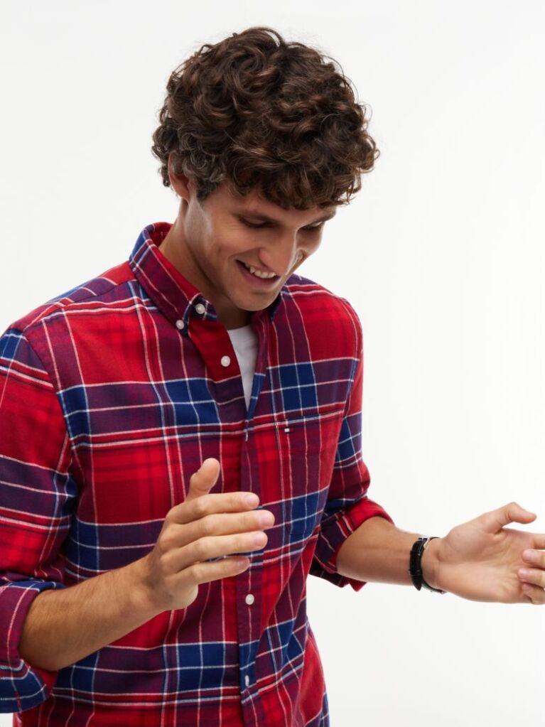 Multi Regular Fit Tartan Check Flannel Shirt  Men