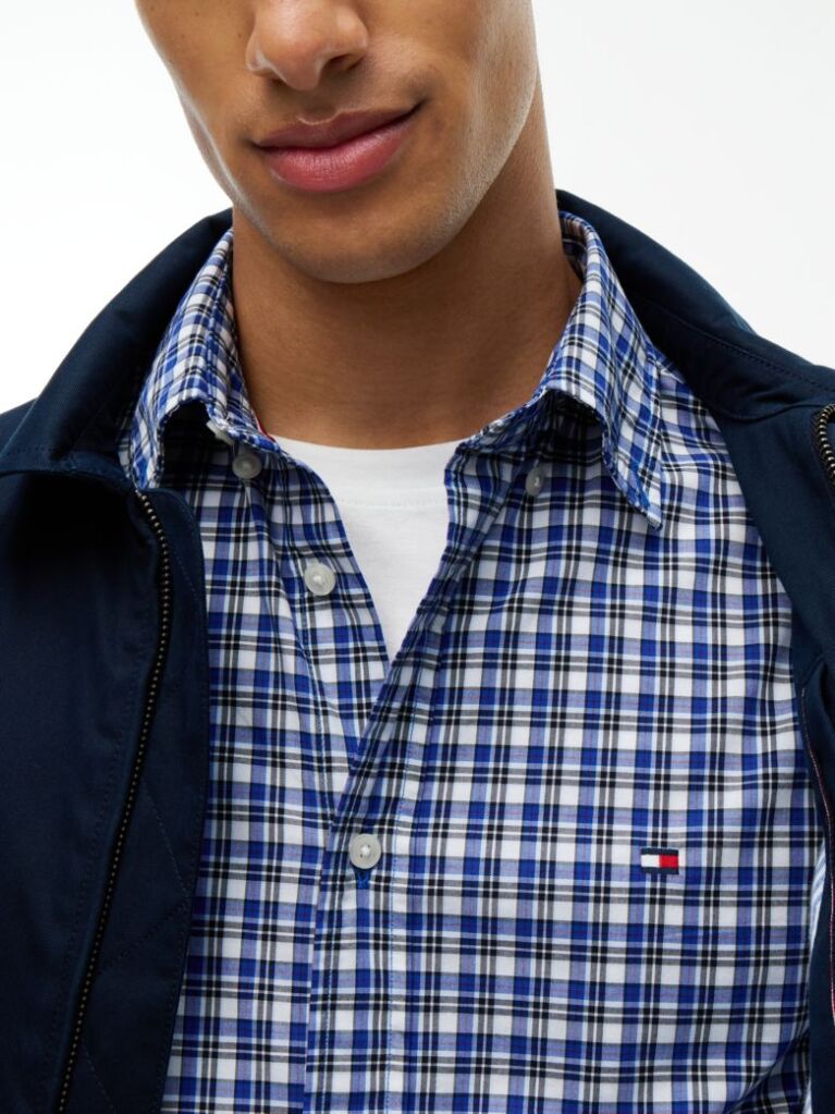 Multi Regular Fit Flex Tartan Poplin Shirt  Men