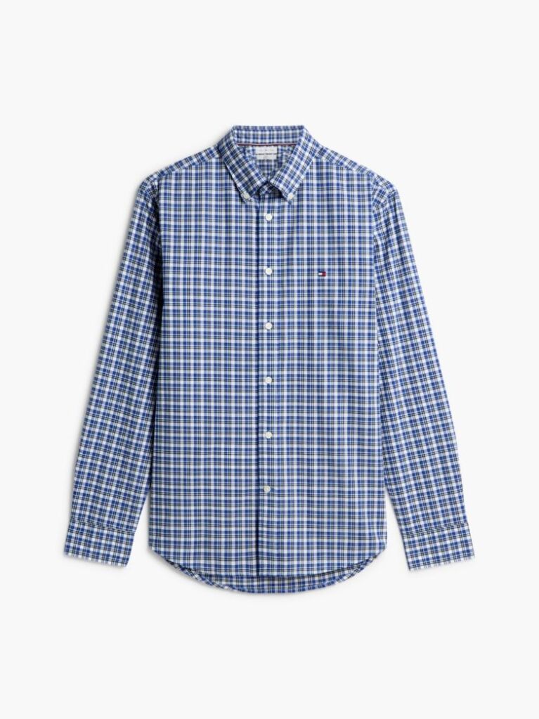 Multi Regular Fit Flex Tartan Poplin Shirt  Men