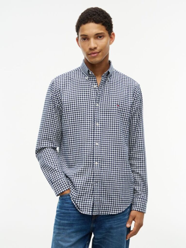 Multi Regular Fit Gingham Dobby Flannel Shirt  Men