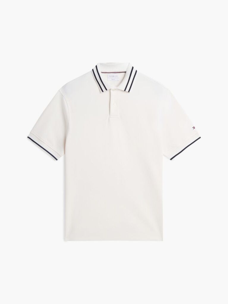 Beige Relaxed Fit Foulard Jacquard Polo Shirt  Men