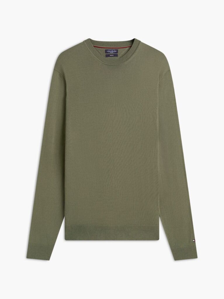 Green New York Label Pure Wool Jumper  Men