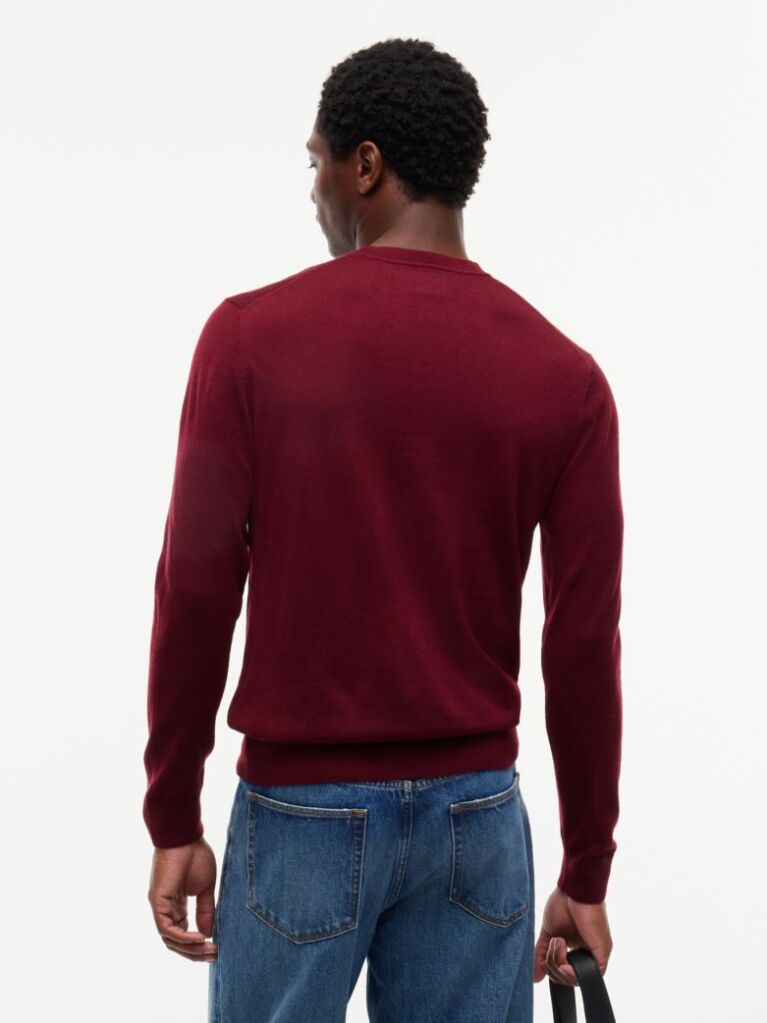 Red New York Label Pure Wool Jumper  Men