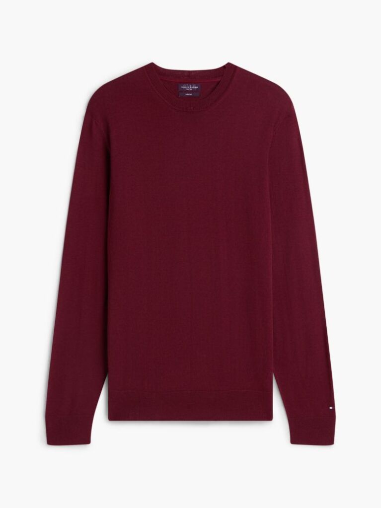 Red New York Label Pure Wool Jumper  Men