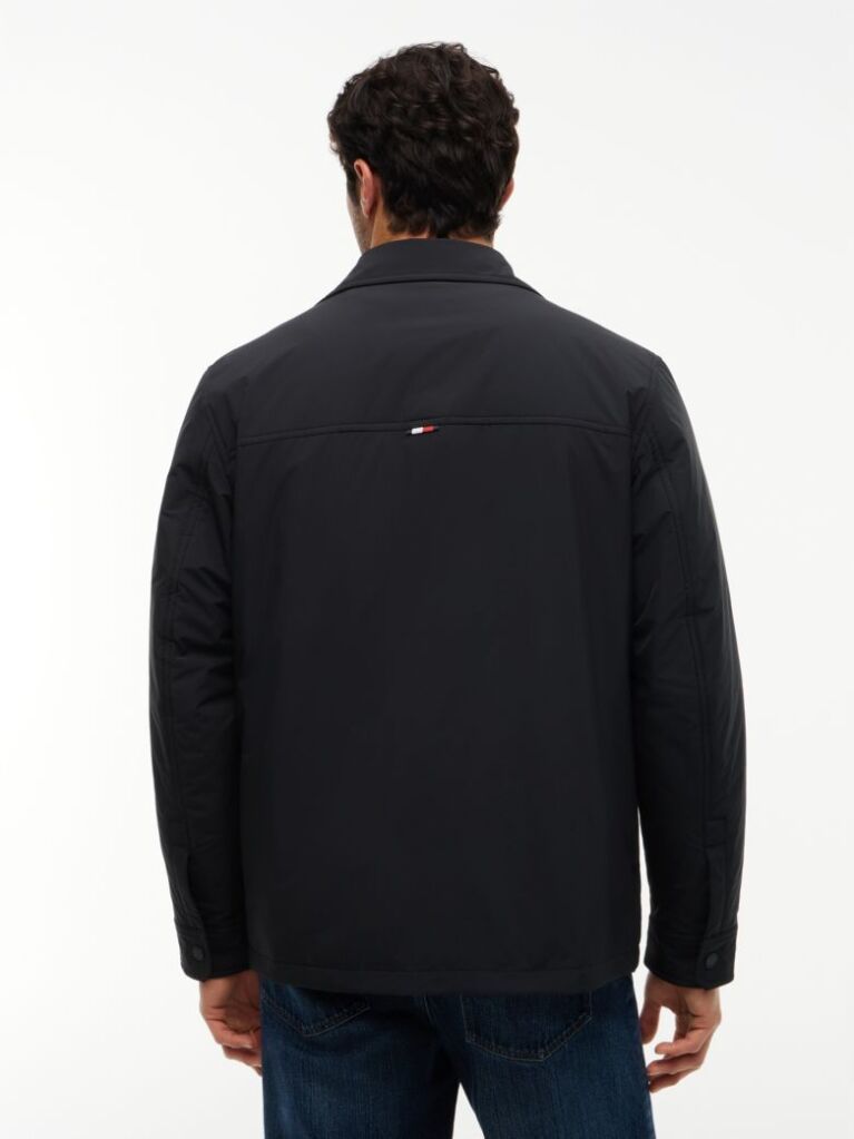 Black Packable Lightweight Shirt Jacket  Men