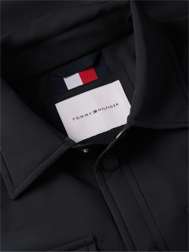 Black Packable Lightweight Shirt Jacket  Men