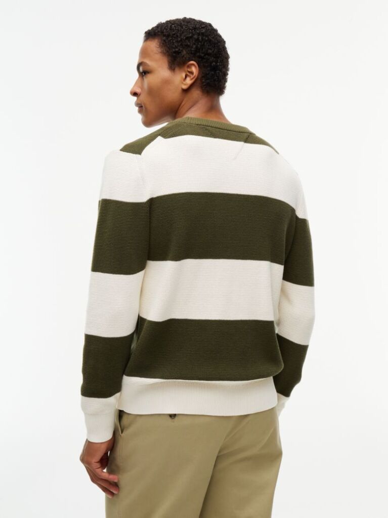 Multi Intarsia Logo Waffle Knit Relaxed Jumper  Men