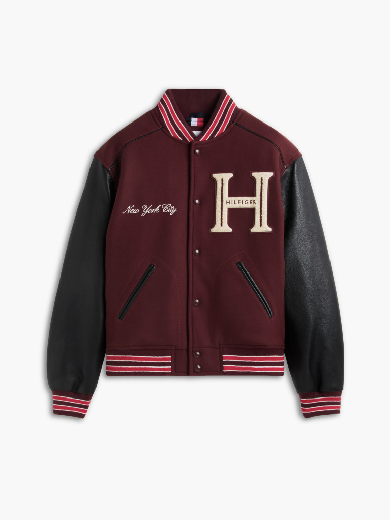 Multi Wool Blend Varsity Jacket With Cashmere  Men