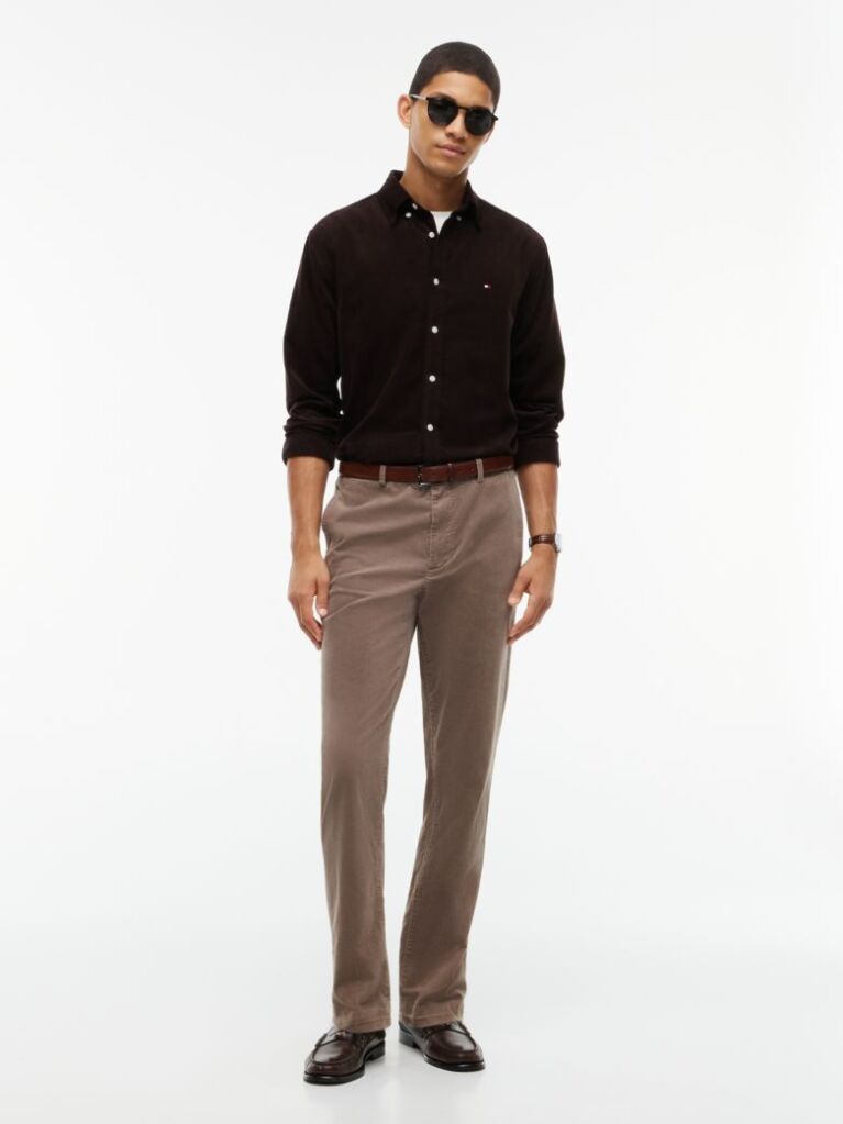 Μπεζ Denton Κοτλέ Παντελόνι Chinos Σε Slim Ίσια Γραμμή  Άνδρες