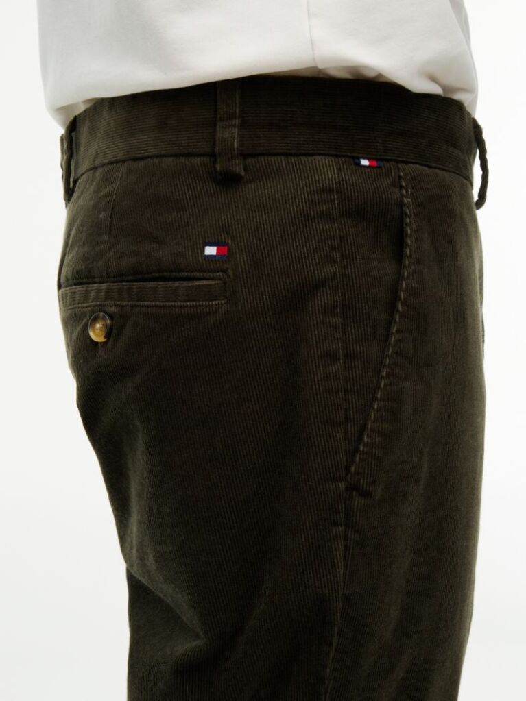 Green Denton Slim Straight Fine Corduroy Chinos  Men