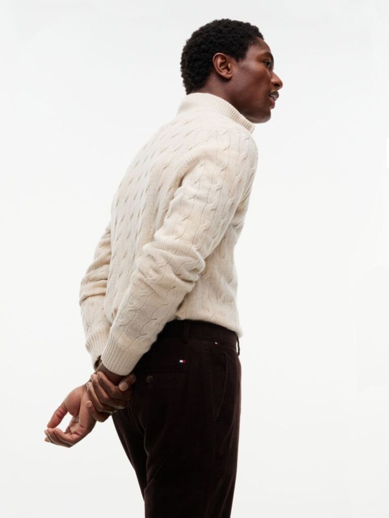 Brown Denton Slim Straight Fine Corduroy Chinos  Men