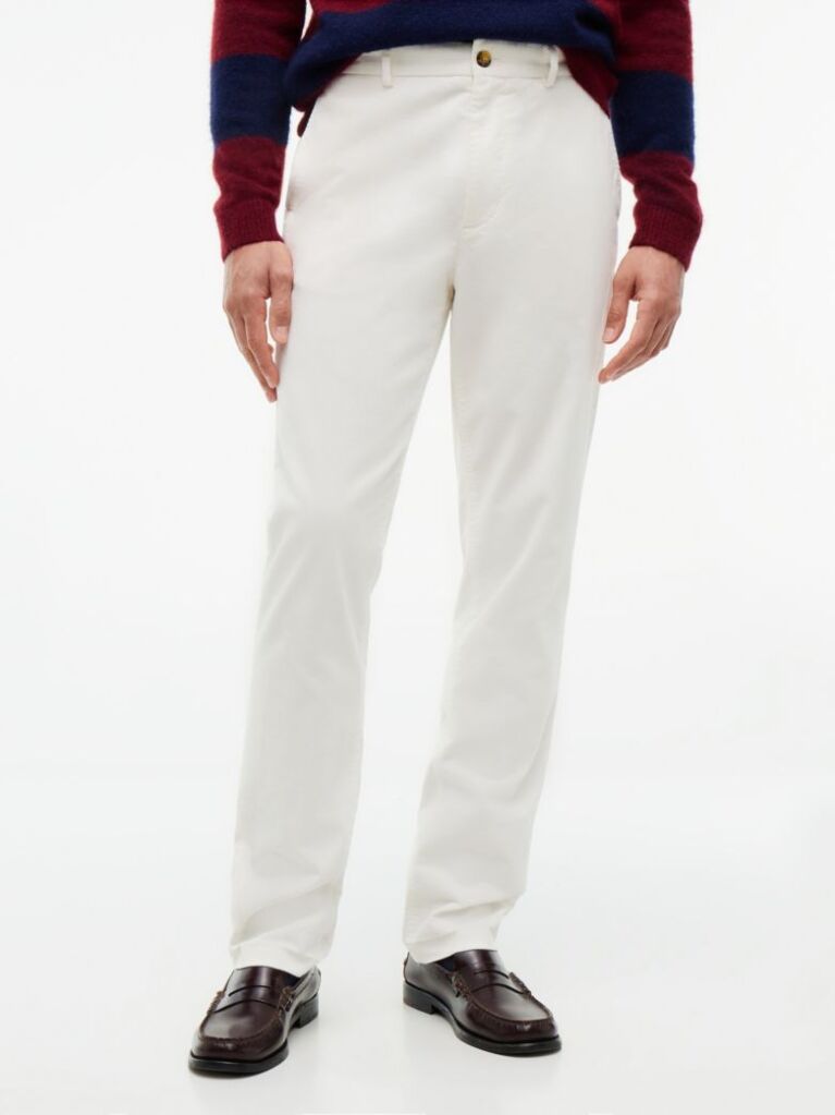 Beige Denton Slim Straight Fine Corduroy Chinos  Men