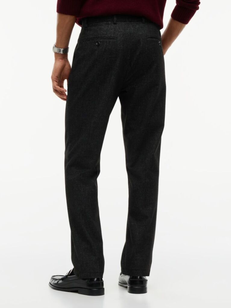 Black Denton Brushed Marl Straight Chinos  Men
